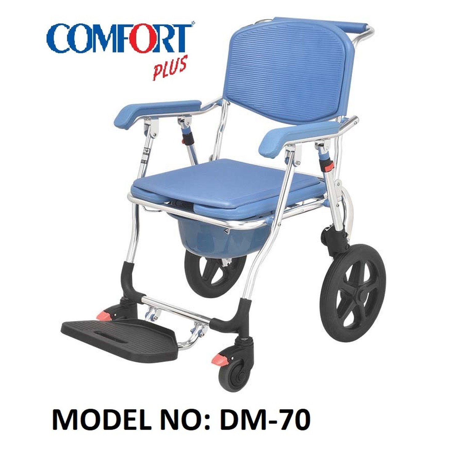Comfort Plus DM-70 Banyo ve Tuvalet Özellikli Tekerlekli Sandalye Komot